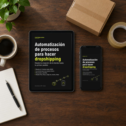 Guía «Automatización de procesos para hacer dropshipping» en PDF (imagen ilustrativa)