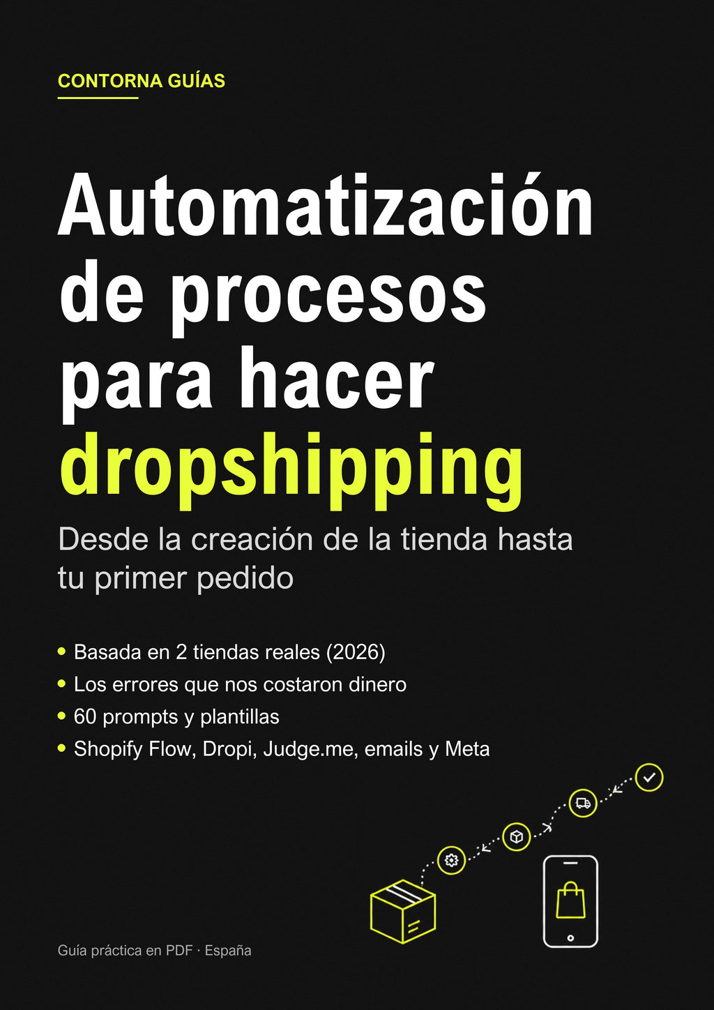 Portada de la guía «Automatización de procesos para hacer dropshipping»