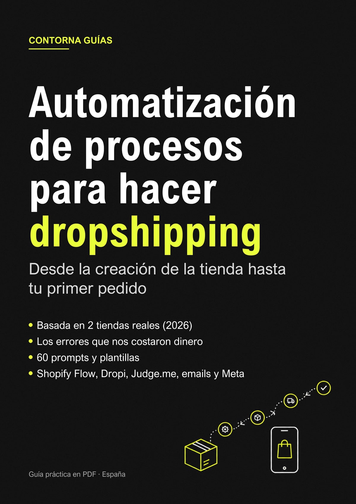 Portada de la guía «Automatización de procesos para hacer dropshipping»