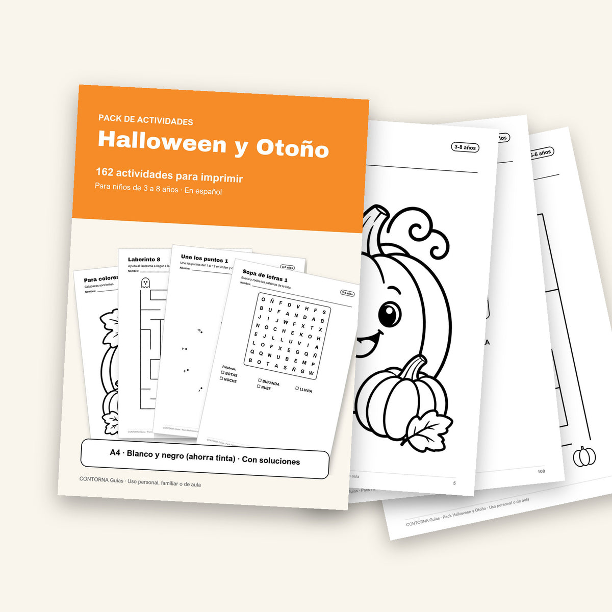 Pack de Halloween y Otoño: 162 actividades para imprimir