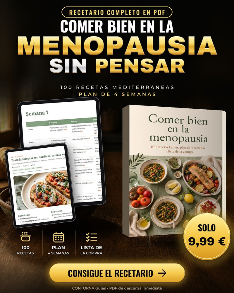 Recetario Comer bien en la menopausia en PDF a 9,99 €